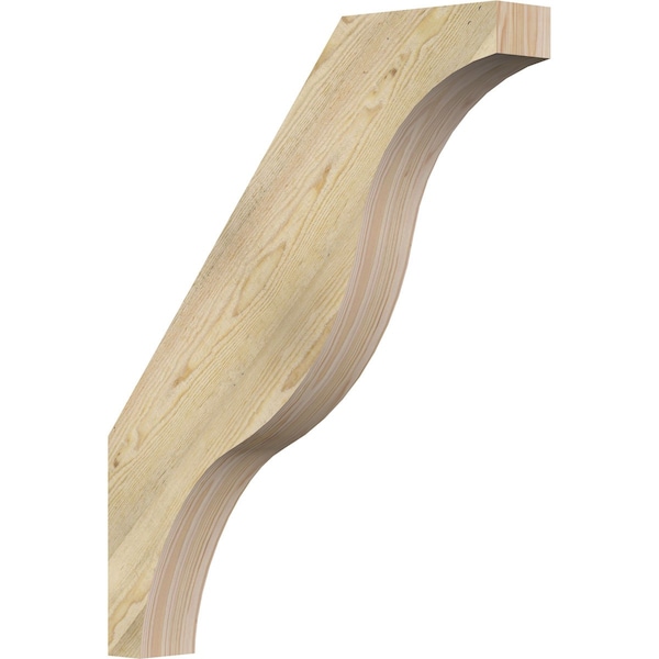 Ekena Millwork 4"W x 26"D x 32"H Funston Rough Sawn Knee Brace, Douglas Fir BRC04X26X32FST00RDF - main